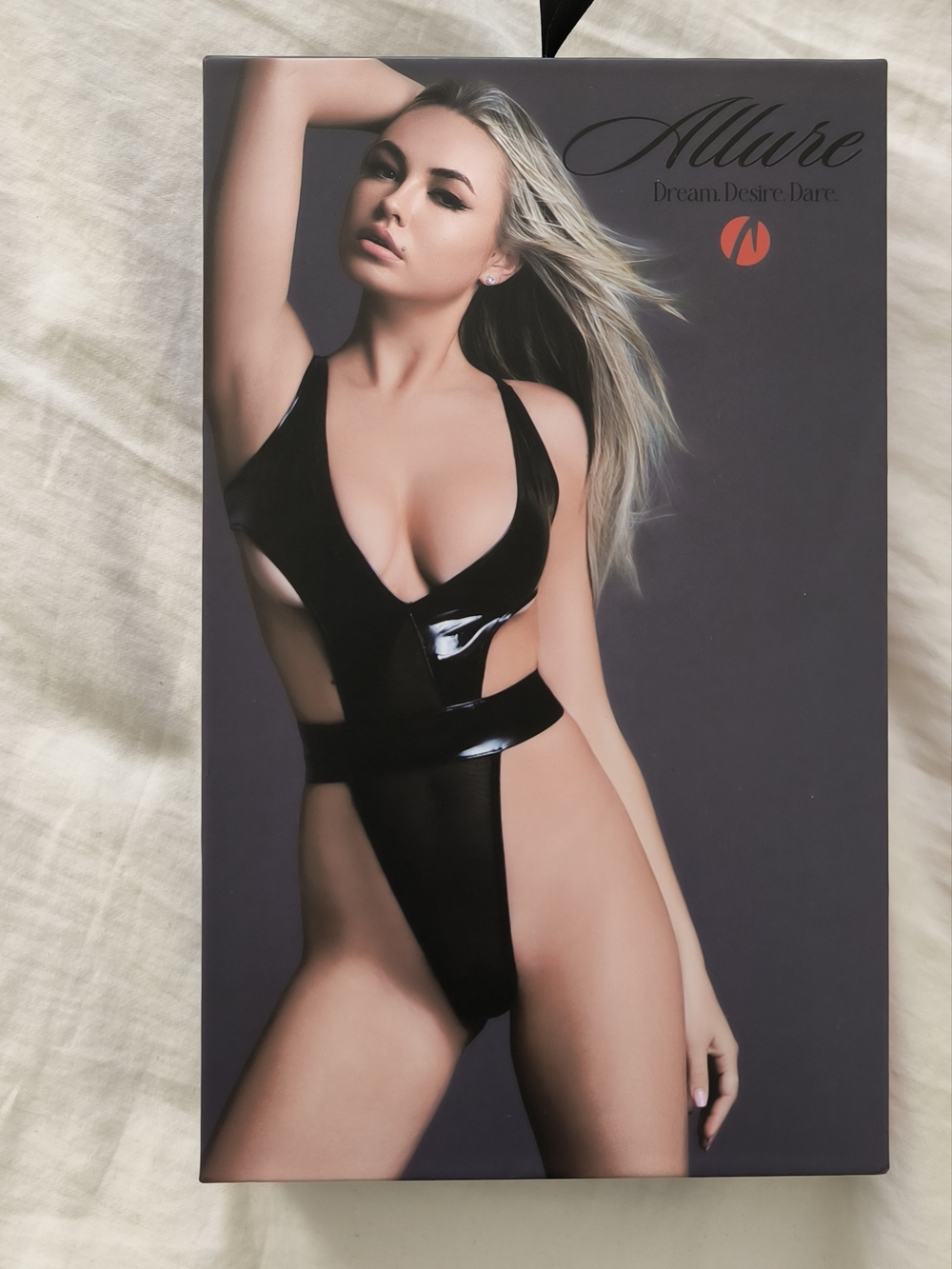 Allure Black Gloss Cutout Vinyl One-Piece